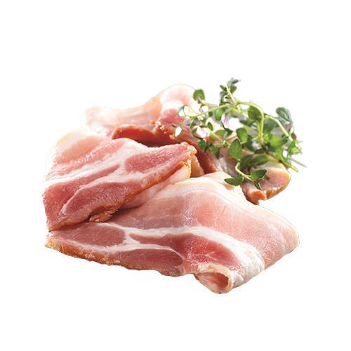 Røget bacon i skiver 1 kg. 1 Røget bacon i skiver 1 kg.